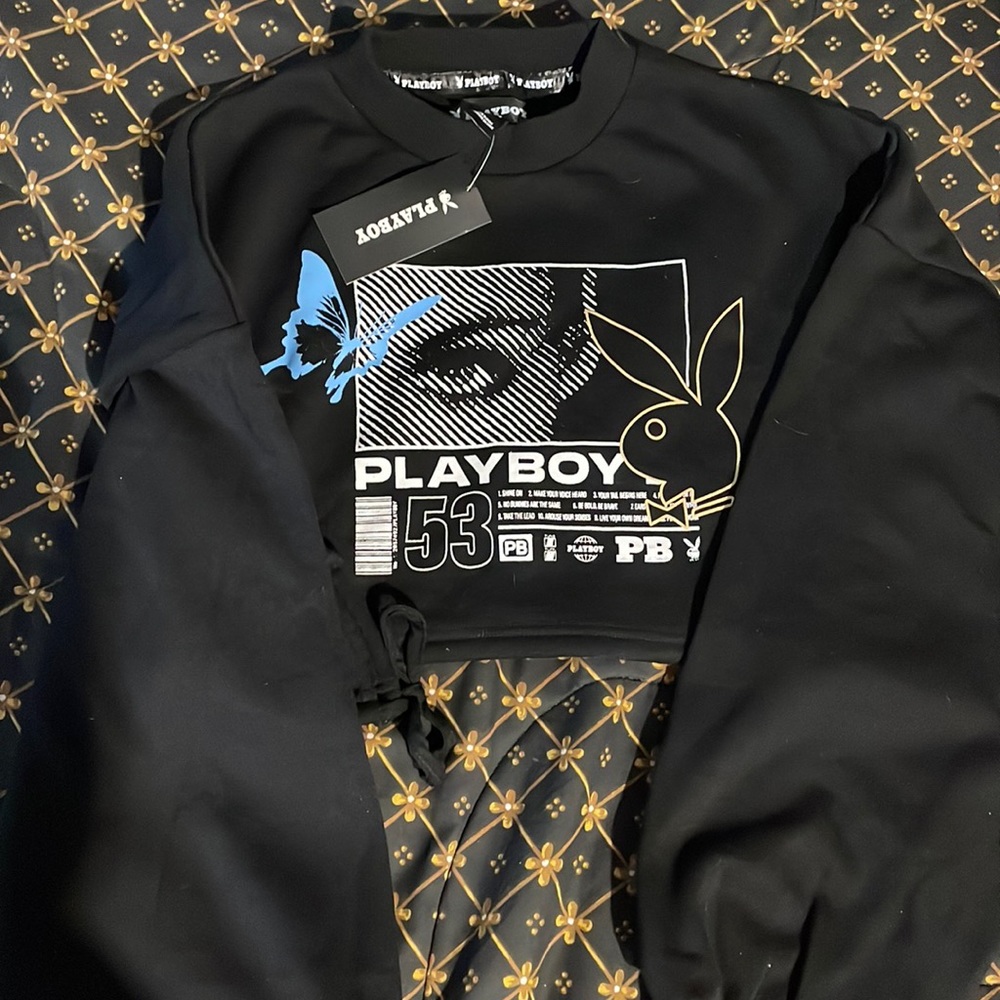 NWT Playboy cropped crewneck OPEN TO OFFERS